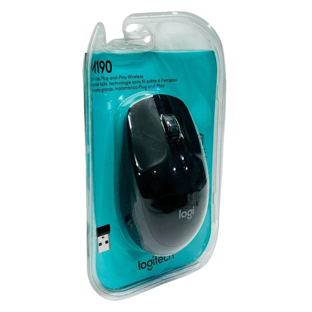 Logitech M190 Full-Size Wireless Mouse Plug & Play Wireless - New - 910005901